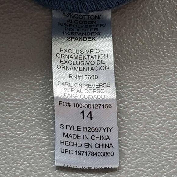 Democracy Jeans Ab Solution Womens Size 14 Blue Denim High Rise Straight - Picture 9 of 11